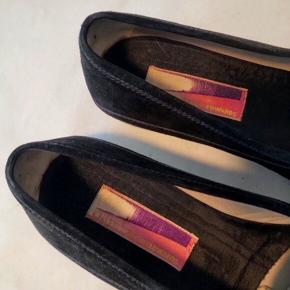 SOLD OUT 80s SUSAN BENNIS WARREN EDWARDS Loafer Men's BLK Suede Leather Tiger - Picture 8 of 13